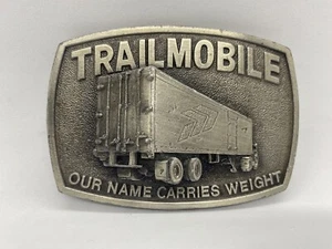 ~VINTAGE 1970s **TRAILMOBILE OUR NAME CARRIES WEIGHT** BELT BUCKLE~ - Picture 1 of 7