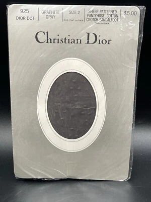 Pantimedias Christian Dior Punto Gris Grafito Estampado Transparente Sandalia Foto 1 de 4