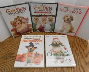 Dog Who Saved Christmas, Halloween, Marley & Me, Golden Christmas SEALED DVD lot - Photo 1/7