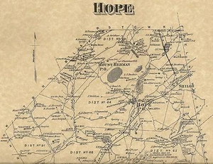 Hope Townsbury Liberty Mountain Lake NJ 1874 Maps with Homeowners Names Shown - Picture 1 of 1