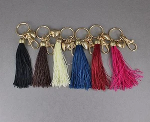 Quaste Schlüsselanhänger Seidiger Faden Quasten Schlüsselring Kette Geldbörse Tasche Handtasche Charm - Bild 1 von 15