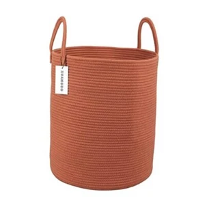 Cotton Rope Laundry Basket Hamper for Clothes Woven Storage Regular rustic - Picture 1 of 8