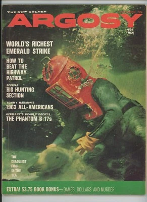 Pulp Oct 1963 The New Golden Argosy For Men Magazine Tommy Harmon - Image 1 of 3