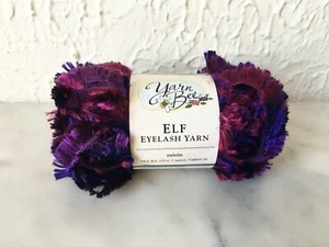 Yarn Bee Elf Polyester Eyelash Yarn - 1 Skein Color Raisin #90192 - Picture 1 of 4