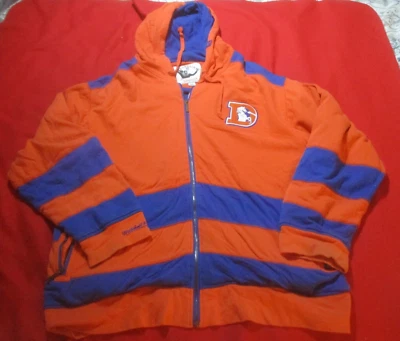 Moletom com capuz vintage Mitchell & Ness Denver Broncos zíper completo laranja masculino 2XL - Imagem 1 de 4