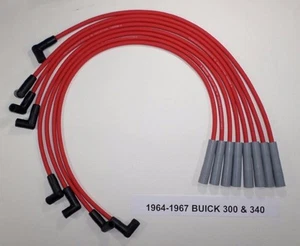 Small Block BUICK 1964-1967 300-340 RED 8mm HEI PERFORMANCE SPARK PLUG WIRES USA - Picture 1 of 1