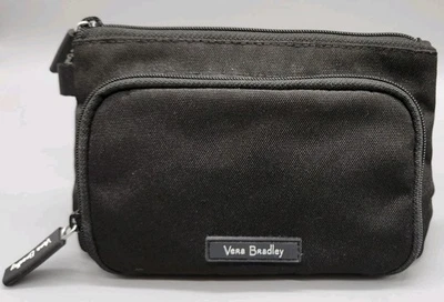 Vera Bradley Organizador Compacto Bolsa con Cremallera Negro Viaje Pequeño Limpio Foto 1 de 4