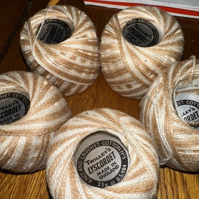 Twilleys Lyscordet  Mercerised Cotton Knit and Crochet Thread 5 x 25g mink  - Image 1 of 4