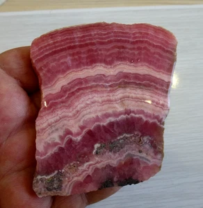 Pink Rhodochrosite  Slab AAA - Picture 1 of 9