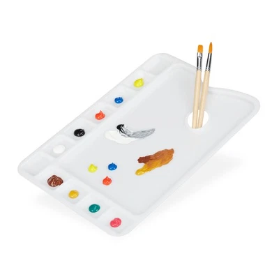 2 x Mischpalette eckig Farbplatte Farbpalette Kunststoff Farbmischpalette  - Bild 1 von 4