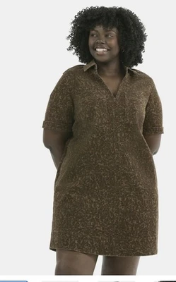 Terra Sky Women’s Denim Mini Popover Shirt  Dress Size 4X (28W-30W) New With Tag - Image 1 of 4