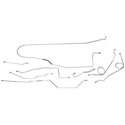 Kit completo de línea de freno de disco manual Ford Bronco 1976-77 8 piezas, acero inoxidable Foto 1 de 4