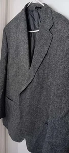 Calvin Klein For Lord & Taylor Gray Wool Notch Collar Jacket Mens 46L - Picture 1 of 5