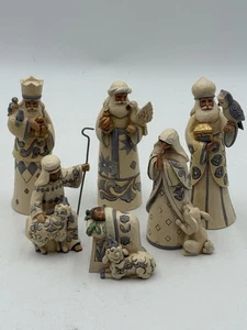 Jim Shore Set Natività 6 Pezzi 3 Re Maria Giuseppe Gesù Bambino - Foto 1 di 9