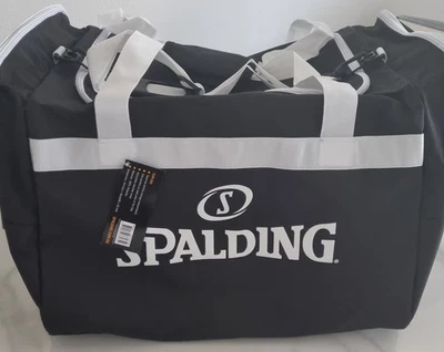 Spalding Team Bag - Large - Black/White Basketball Bag. Wet/Dry Compartment  - image 1 of 4