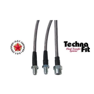 Líneas de freno delanteras traseras de acero inoxidable Techna-Fit para Mazda RX-7 81-85 tambor trasero Foto 1 de 3