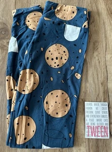 NEW RELEASE Lularoe Leggings Size Tween Chocolate Chip Cookies 🍪 Milk Print New - Picture 1 of 3