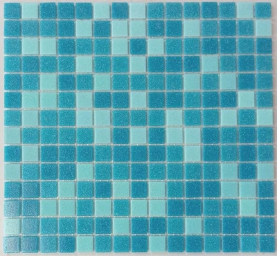 Mosaico piastrella vetro blu muro/suolo cucina bagno: 52-0402  1 foglio - Immagine 1 di 4