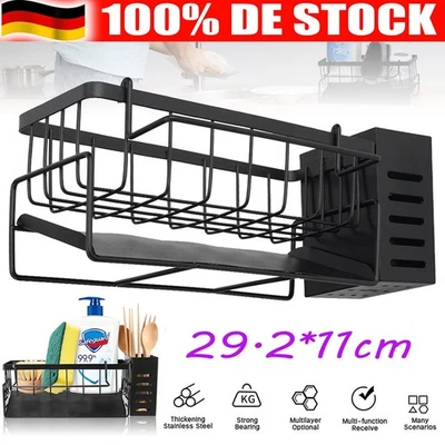 Spülbecken-Organizer Ordnungshelfer Küchenutensilienhalter Geschirrtuchhalter - Bild 1 von 4