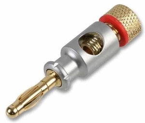 PRO SIGNAL - 4mm Plug, Chroom / Goud, Rood - Afbeelding 1 van 1