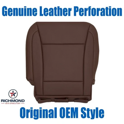 Cubierta de asiento de cuero genuino marrón para Hyundai Genesis 2009 2010 - parte inferior del conductor Foto 1 de 4