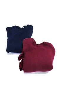 Zara Isaac Mizrahi Childrens Girls Sweaters Red Navy Blue Size 9 16 Lot 2 - Picture 1 of 3