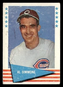 1961 Fleer Baseball Greats (F418-3) Al Simmons #77 GD Cincinnati Reds - Picture 1 of 2