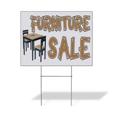 Weatherproof Yard Sign Furniture Sale Business D Brown Lawn Garden