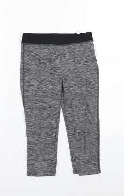 H&M Girls Grey Polyester Blend Compression Shorts Size 8-9 Years Reg — 第 1/4 张图片