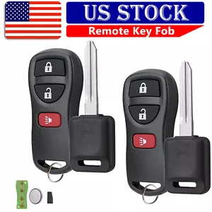 2 Keyless Entry Remote Fob Chip Key for Nissan Infiniti CWTWB1U415 & CWTWB1U733 - Picture 1 of 7