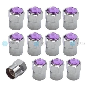 16 Piece You.S Aluminium Rhinestone Purple Valve Caps Cap for Car Vehicle Truck - Picture 1 of 1