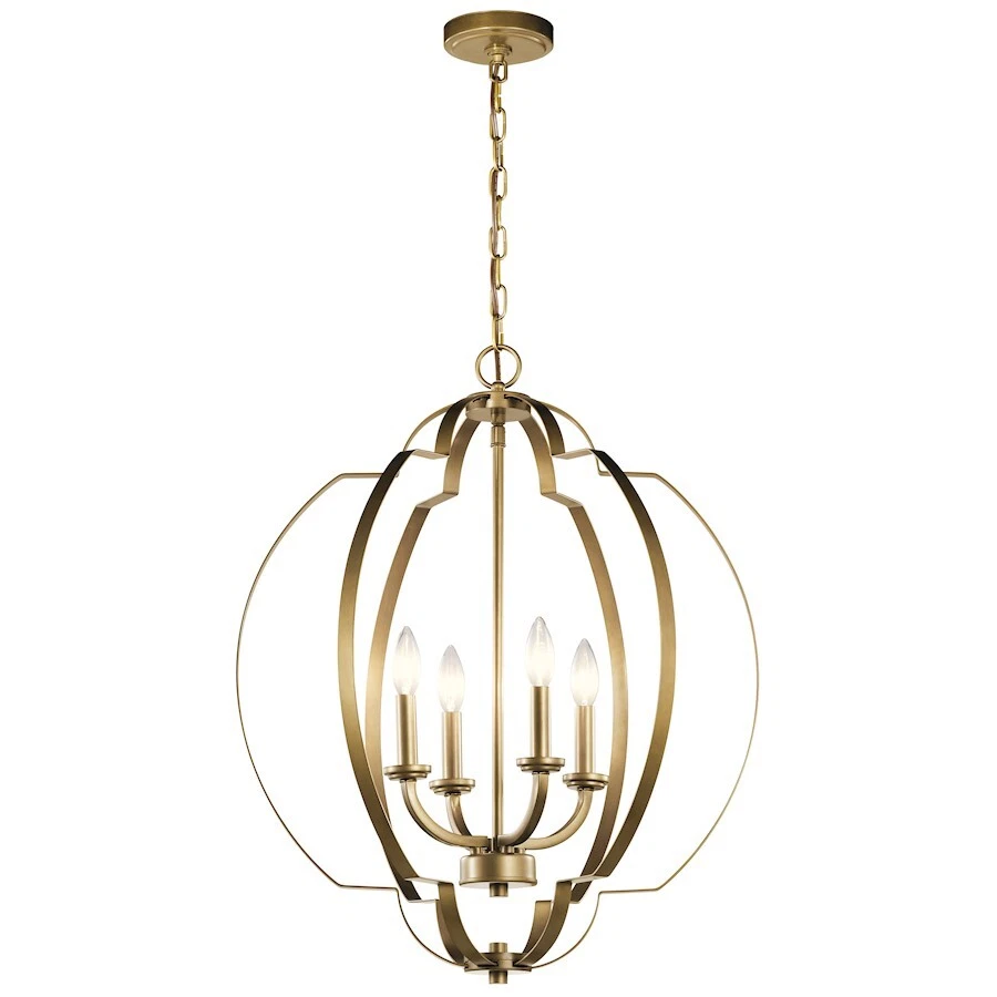 Kichler Voleta 26.25" 4 Light Foyer Pendant, Natural Brass - 42138NBR - Image 1 of 1