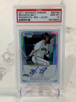 2011 Bowman Chrome Prospects Auto Refractor Brandon ремень дебютант PSA 10 - Pop 12 - Изображение 1 из 2