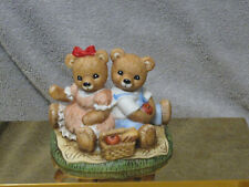 Home Interiors Gifts Picnic Bears Figurine #1421 Spring Summer Outdoors Vintage