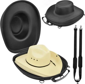 New-Crush - Proof Cowboy Hat Carrier Case - Fits 2 Cowboy Hats, Storage - Picture 1 of 5