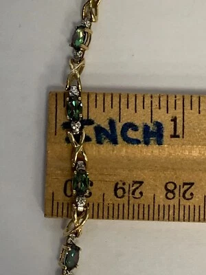 10K YELLOW GOLD GENUINE MYTIC TOPAZ BRACELET ESTATE - Image 1 of 3