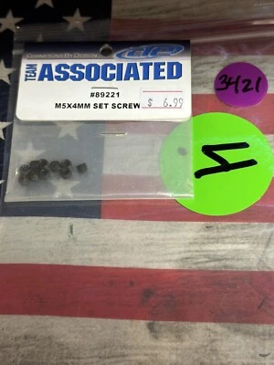 TEAM ASSOCIATED 89221 Set Screws: M5 X 4MM 10pc. - Image 1 of 4