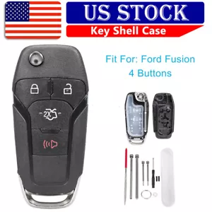 For 2013 2014 2015 2016 2017 Ford Fusion Keyless Remote Key Shell Case 4Buttons - Picture 1 of 13