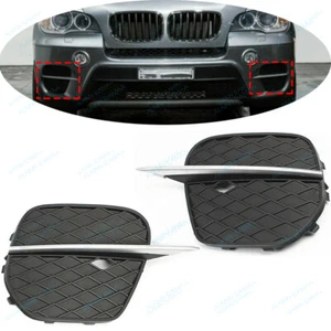 4pcs Front Bumper Outer Closed Bezel Cover Grille Trim For BMW X5 E70 2011-2013 - Picture 1 of 8