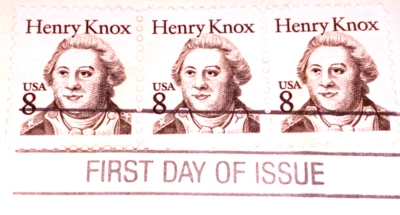General Henry Knox - Revolutionary War Leader  1985 22kt Golden Replica Stamps - Image 1 of 4