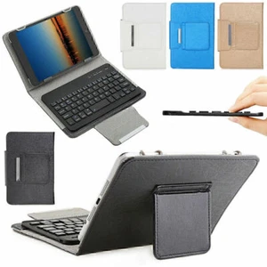 For Onn 7" 8" inch Android Tablet Bluetooth Keyboard Leather Case Cover Stand - Picture 1 of 16