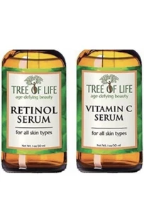 Tree of Life Anti-Aging Complete Regimen 2 Pack Vitamin CSerum.Serum&Retinol - Picture 1 of 5