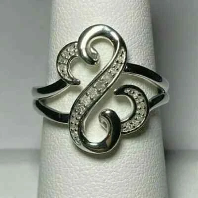 1.20Ct Round Cut Lab-Created Diamond Heart Engagement Ring 14K White Gold Finish - Image 1 of 4