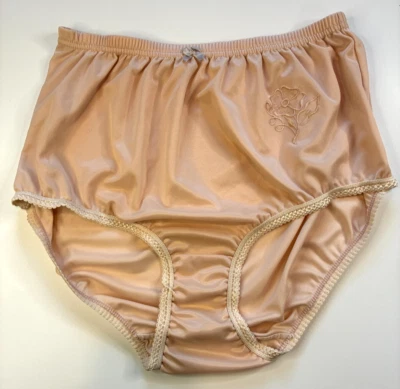 BRAGAS ROSA RUBOR de colección grandes 9 PENSAMIENTOS BORDADOS cintura alta abuela nailon lazo Foto 1 de 4