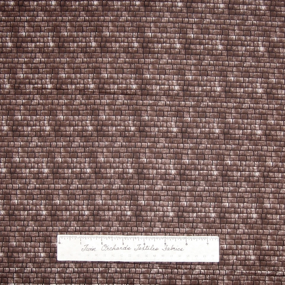 Farm Fabric - Cream of the Crop Brown Brick Texture - RJR Cotton 27" - Image 1 of 1