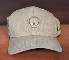 Fitted Top Golf Black Clover Cap Gray "Live Lucky" Size S-M Flexfit 
