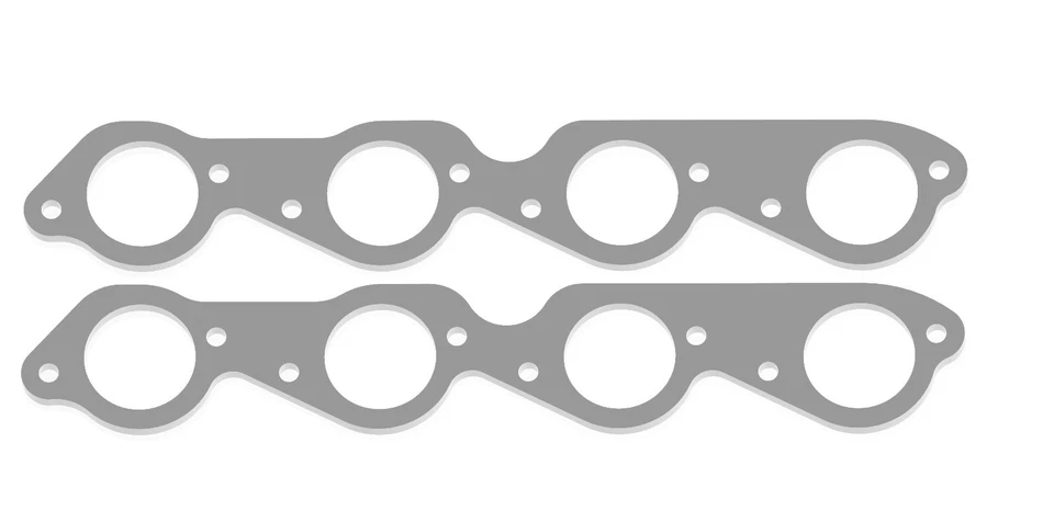 PAIR of 3/8" thick 304ss Header Flanges For Big Block Chevy- 2 3/8" Round Port - Image 1 of 1