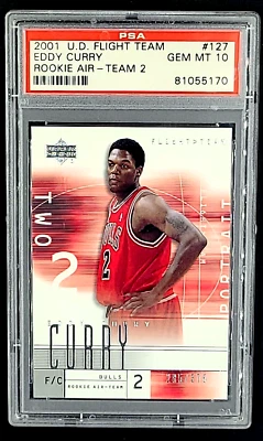 2001 UD Upper Deck Flight Team Air 2 #127 Эдди Карри /375 RC дебютант PSA 10 - Изображение 1 из 4