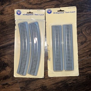 LIONEL HO SCALE GAUGE MAGNELOCK STRAIGHT TRACK + CURVED TRACK NEW 83 NICKEL RAIL - Picture 1 of 6