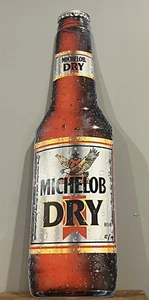 Vintage Budweiser Anheuser Busch Michelob Dry Beer Bottle Metal Sign 30" (10) - Picture 1 of 4
